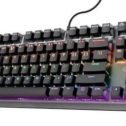 Trust Gaming GXT 834 Callaz TKL Mechanische Tastatur, QWERTZ, RGB-Beleuchtung, 12 Mediatasten, für PC/Laptop, Schwarz