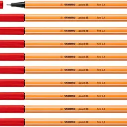 STABILO Fineliner Point 88 - 10er Pack - Hellrot