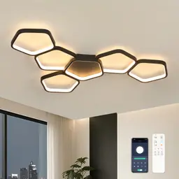 Kuwork LED Deckenleuchte Wohnzimmer Dimmbar 90 cm 58W