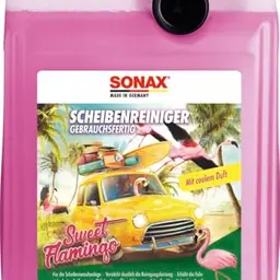 SONAX Scheibenreiniger Sweet Flamingo 5 Liter – verbessert die Reinigungsleistung