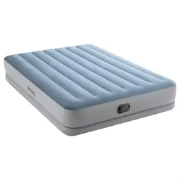 INTEX "Prestige Mid-Rise" Luftbett für 1 Person (152x203x36 cm) mit USB-Pumpe, Camping Gästebett, Fiber-Tech