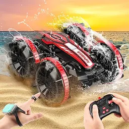HappyGoLucky Ferngesteuertes Amphibienfahrzeug für Jungen ab 3 Jahren – Monstertruck Spielzeug