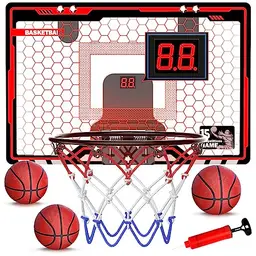 Hot Bee Mini Basketballkorb für Kinder mit Beleuchtung und elektronischer Anzeigetafel
