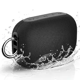 Bluetooth Lautsprecher, wasserfest, mit LED, kraftvoller Bass, 24h Akku, TWS, USB & TF, ideal für Outdoor, Party & Reisen