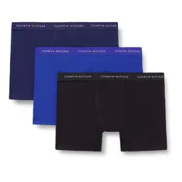 Tommy Hilfiger Herren 3er Pack Boxershorts mit Logobund, Mehrfarbig (Nob Blue/PRP Navy/Black), XXL