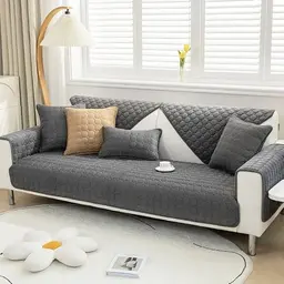 MINGPINHUIUS Sofabezug für L-Form Sofa und Sessel, weicher und rutschfester Überwurf, 1-4 Sitzer
