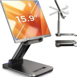 LISEN Tablet Ständer für iPad, höhenverstellbar, klappbar, Tischhalterung