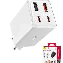 Baseus 65W GaN USB-C Charger - Fast Power Supply for MacBook Pro, iPad Pro, iPhone, Galaxy, Pixel, Tablets
