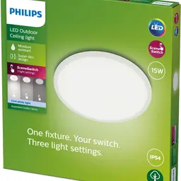 Philips SuperSlim Außenleuchte 15W, kaltweiß, IP54 Schutz, 25 cm