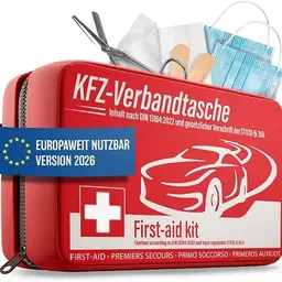HELDENWERK KFZ Verbandstasche nach Norm 2026 - Erste Hilfe Set für Autos