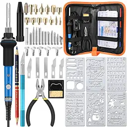 HANDSKIT Bleistift Brandmalerei Set, 42-teilig mit einstellbarem Lötkolben für Holzbrandmalerei, ideal für Hobbybastler