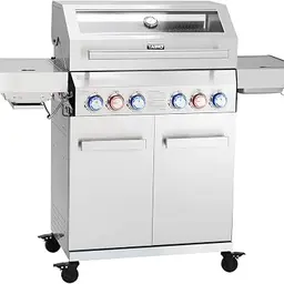 Taino Platinum Yamara 4+2 Edelstahl Gas Grill mit 4 Brennern und Keramik Sear-Brenner