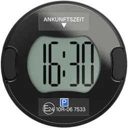 Parkturon PT02 Elektronische Parkscheibe mit Zulassung, Automatisch, Solar, 2 Displays, bis zu 5 Jahre Laufzeit