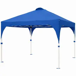 GarveeHome Pop Up Pavillon 3x3m, wasserdicht, stabil, UV-Schutz 50+, höhenverstellbar 260-280cm, Blau