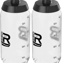 Polisport 8645600003 - R Collection Fahrradflasche R550, 550 ml, BPA-frei, transparent, 2er Pack