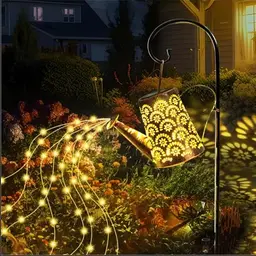 OUILA Solar Lichterkette für außen mit Schäferhaken, wasserdicht, LED Gartendeko