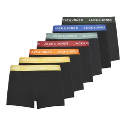 Jack& Jones Boxershorts 7er-Pack Basic Trunks mit Logo-Print, Schwarz, M