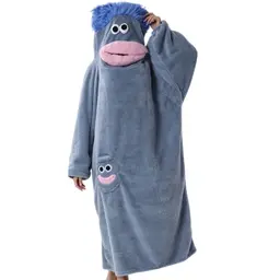 Silly Onesie Lustiger Big Mouth Monster Kostüm Mundmonster Pyjama