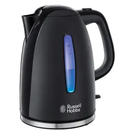 Russell Hobbs Wasserkocher Textures+ 1,7l 2400W LED Beleuchtung Schnellkochfunktion herausnehmbarer Kalkfilter schwarz