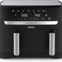 Tefal Dual Easy Fry Heißluftfritteuse 8,3 L mit 2 Kammern