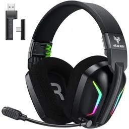WESEARY Gaming Headset Wireless mit Mikrofon für PS5, PS4, PC, Switch und Handy