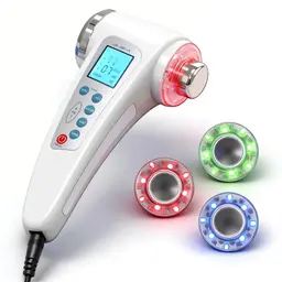 JMFBeauty Ultraschallgerät 1 MHz + 3 MHz für Gesicht & Körper, Straffung, Faltenreduzierung, Hautverjüngung, Tiefenpflege, 2 Schallköpfe