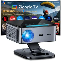Beamer mit Google TV, 4K, Autofokus, 2200 ANSI-Lumen, 360°-Drehung