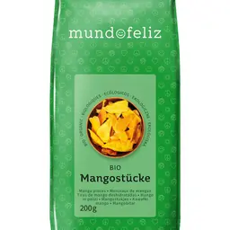 Mundo Feliz Getrocknete Mangostreifen aus Bio-Anbau, 3 x 200 g