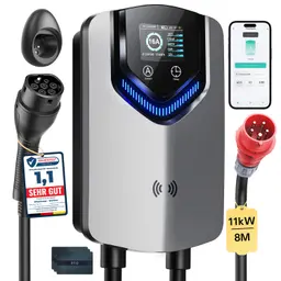 Wallbox 11kW mit APP & RFID - 3-Phasen EV-Ladegerät für 400V
