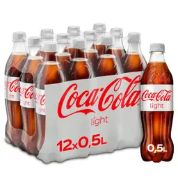 Coca-Cola Light - koffeinhaltiges Erfrischungsgetränk in 12 x 500 ml Flaschen, ohne Zucker und Kalorien