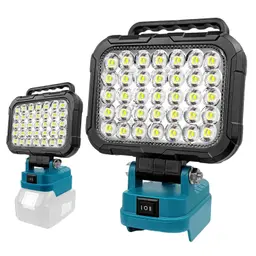 LED Akku Lampe für Makita 14.4V-18V LXT (Kein Akku) - 105W Baustellenlampe mit Dual USB Ladeanschluss