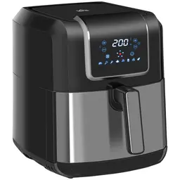 HOMCOM Heißluftfritteuse Dual Zone, 6,5 L, 1700W, 2 Fächer, Schwarz