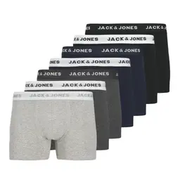 JACK & JONES Herren Trunks 7er Pack – Bequeme Baumwoll-Unterhosen mit Elastikbund