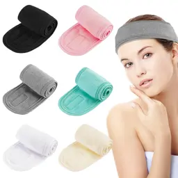 JINGIHE 6 Stück Damen Kosmetik Haarbänder mit Klettverschluss, Mehrfarbig