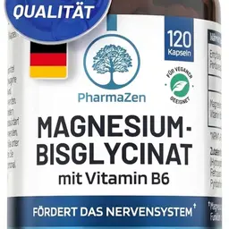 Magnesium Bisglycinat mit Vitamin B6 – Hochdosiert 1500 mg – 120 Kapseln