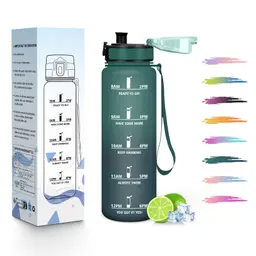 HoneyHolly Trinkflasche Kinder 500 ML, auslaufsicher, mit Zeitskala für Schule, Sport & Freizeit