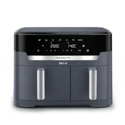 Tefal Dual Easy Fry XXL Heißluftfritteuse 11 L, Doppelkammer, 7 Programme, digitales Display, fettarm & energiesparend