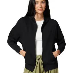 Tommy Hilfiger Damen Hoodie mit Reißverschluss und Kapuze, Schwarz (Black), S