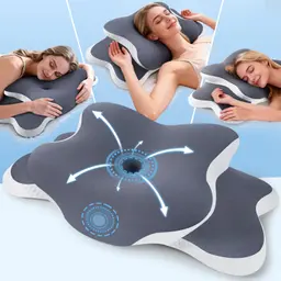 XSIVOD Orthopädisches Nackenkissen, ergonomisches Memory Foam mit Kühleffekt, für Nacken-, Seiten-, Rücken- & Bauchschläfer, Grau