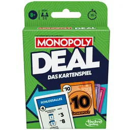 Monopoly Deal Kartenspiel, schnelles Strategiespiel für Erwachsene und Kinder, ideal für unterwegs, Geschenk oder Wichteln