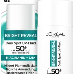 L'Oréal Paris UV Fluid LSF 50 – Sonnenschutz, gegen Falten & Pigmentflecken, mit Vitamin C & E, 50 ml