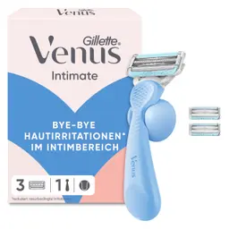 Gillette Venus Intimate, Intimrasierer für Frauen, Hellblau
