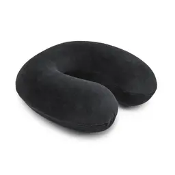 Amazon Basics Nackenkissen aus Memoryschaumstoff, halbkreisförmig, Schwarz