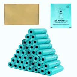 570 Pcs Hundekotbeutel (38 Rollen), Kotbeutel für Hunde + Spender, Tragbar, Leicht zu Zerreißen, Wasserdicht, Hundebeutel Kot