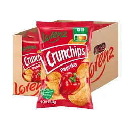 LORENZ Crunchips Paprika 10 x 150 g glutenfrei