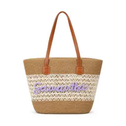 Jeweidea Personalisierte Strandtasche für Damen mit Namen, geflochtene Tasche für Strand, Einkauf, Schwimmen und Duschen