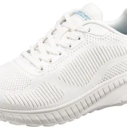 Skechers Bobs Squad Chaos Face Off Damen Sportschuhe, Weiß, 38.5 EU