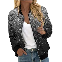 Damen Übergangsjacke Damenmode Damenjacke Damenmantel Damen Bluse Damen Top Damen Baseballjacke Damen mit Knöpfen