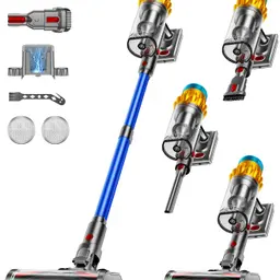 AIDTIPS Akku Staubsauger kabellos, 50 KPA / 600 W, 70 Min Laufzeit, selbststehend, 1,8 L