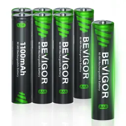 BEVIGOR AAA 1100mAh 1.2V wiederaufladbare NiMH Akkus, 8 Stück